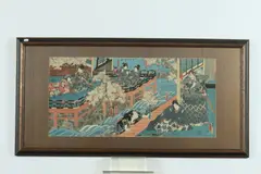 Toyokuni, Geisha, Color woodblock print on paper, signed and sealed, probably mid 20th century reproduction