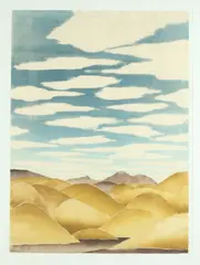 David Johnson Goldstein, Death Valley/ Early Morning, Color woodcut, 1977