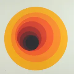 N. Koyin, VORTEX-1 and LANDSCAPE, each signed and numbered in pencil lower margin, Color lithograph, 1975