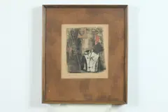 Worden Day, Greetings Gloria, Color woodblock print with mixed media