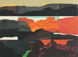 Clare Romano, Grand Canyon, Color lithograph, 1975