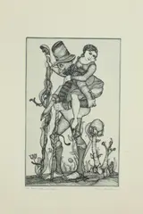 Zevi Blum, The Dance Before the Ride, Etching, circa 1975.