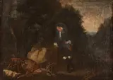 Continental School, The Stag Hunt, THE STAG HUNT, oil on canvas