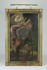 St by Louis L'Hermitte, CHRISTOPHER, oil on canvas in "as is " condition, offered Feb 2017