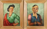 Oscar Navarro, Portrait of Filipino Man and Woman: Pair