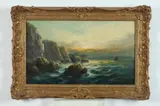 Frank Hider, High Tide on the Cornish Coast, Oil on canvas
