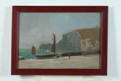 Hippolyte Bernier, Etretat, Oil on canvas
