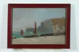 Hippolyte Bernier, Etretat, Oil on canvas