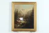 Waterfall by American School, WATERFALL, oil on canvas in "as is" condition, sold Feb 2017