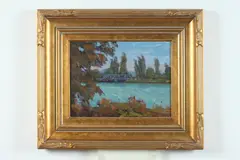 Dennis Westerling, Sacramento River Near Cortland, Oil on canvas