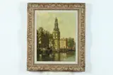 W. Bouwman, Waterfront, Oil on canvas