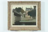 Bougival by the Seine by French School, Oil on canvas, sold Feb 2017
