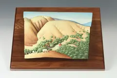 Roger Medearis, A Summer Pastoral, Painted bronze - Height: 9 1/2 in. x 9 1/2 in, x 2 in