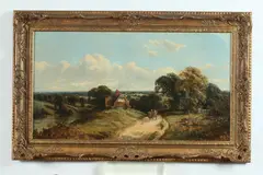 Edwin L. Meadows, Sussex Landscape, Oil on canvas