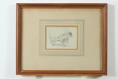 HORSE DRAWN HAY WAGON, identifed on verso by Nathaniel Hone the Younger, Pencil study from artist's sketch book, offered Apr 2017