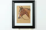 Jean Bowman, Portrait of Pontoon, Gouache on paper
