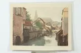 Gustav Henri Marchetti, View of Chartres with Cathedral, Color etching
