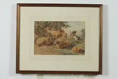 Henry Harris Lines, The Shepherd, Watercolor