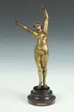 Fernand David, Le Reveil, Bronze - Height: 13 in