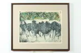 Spirit Go Ii by Bruce Obomeyoma Onobrakpeya, Color etching, sold Apr 2017