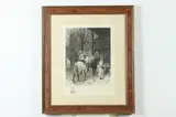 Cavaliers Resting at an Inn by Jean-Louis-Ernest Meissonier, Engraving, sold Apr 2017