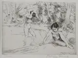 Philipp Franck, The Bathers 1911, Engraving