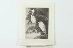 Benson Bond Moore, Egrets at Home, Etching