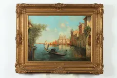 Nicholas Briganti, Venetian Canal Scene, VENETIAN CANAL SCENE, oil on canvas