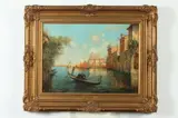 Nicholas Briganti, Venetian Canal Scene, VENETIAN CANAL SCENE, oil on canvas