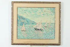 Warik Wheatley, Pink Sails and Wind, Oil on canvas
