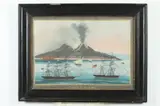 Continental School, Bay of Naples, Gouache on paper