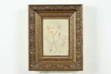 Watteau, Portrait of a Clergyman, Pencil and colored pencil