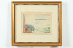 George Frederick Morse, Heavy Surf, Watercolor