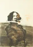 Claude Weisbuch, Portrait of Velazquez, Lithograph