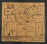 Red Grooms, Venezia Biennale, Ink on paper Acompanied by 1968 Venezia Biennale catalog.