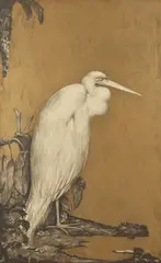 Willem van den Berg, Egret, Lithograph