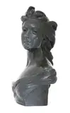 Josef Lambeaux, Josef Lambeaux (Belgian, 1852, a bronze bust of a lady