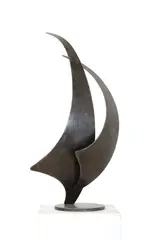 Paul Margetts, Paul Margetts (b.1959), a bronze sculpture of a sail in the wind