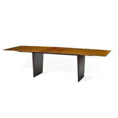 Extension Dining Table by Edward Wormley, for Dunbar, model 5460, mahogany, with three leaves, green Dunbar tag on underside, sold Mar 2023