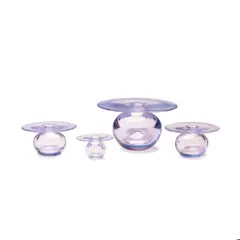 Nanny Still, Collection of Four Saturnus Vases, for Riihimäen Lasi Oy, blown glass, each engraved 'NANNY STILL RIIHIMAEN LASI OY'