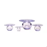 Nanny Still, Collection of Four Saturnus Vases, for Riihimäen Lasi Oy, blown glass, each engraved 'NANNY STILL RIIHIMAEN LASI OY'