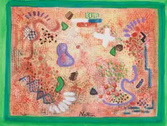 Robert Natkin, Iago, mixed media on paper