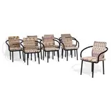 Set of Eight Mandarin Chairs by Ettore Sottsass, for Knoll International, from the Pan Am Building, New York, enameled steel, upholstery, with Knoll tags on the undersid, sold Mar 2023
