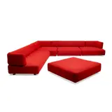 Francesco Binfare, Five Piece Modular Sectional Sofa, for Edra, upholstery, metal feet