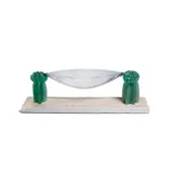 Joseph Hilton Mcconnico, 'Sahara' Suspended Bowl, for Daum, patte de verre, glass, marble, one cactus numbered 138/950 and signed 'Hilton McConnico', the other cactus marked 'Daum France'