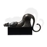Tim Cherry, Night Shadow, patinated bronze on black granite base