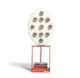Ennio Chiggio, Occhio di Bambola (Kinetic Sculpture), enameled and chromed metal, glass, with label on underside, numbered 66