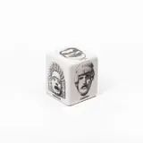Piero Fornasetti, Ceramic Paperweight Decorated with Theater Masks