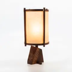 George Nakashima, Table Lamp, 1960, walnut ink mark "Roberg