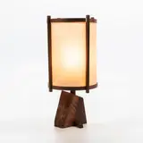 George Nakashima, Table Lamp, 1960, walnut ink mark "Roberg